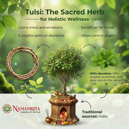 Mridanga bead tulsi mala